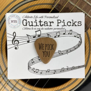 Engraved guitar pick on sale
