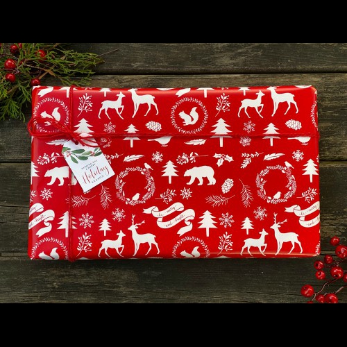 Gift box wrapped for the holidays
