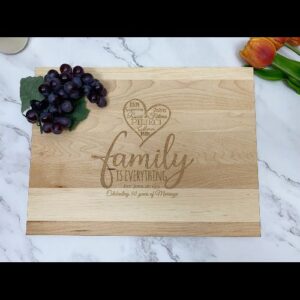 Personalized Charcuterie Board with Family Names, Holiday Cutting Boar -  Everything Etched