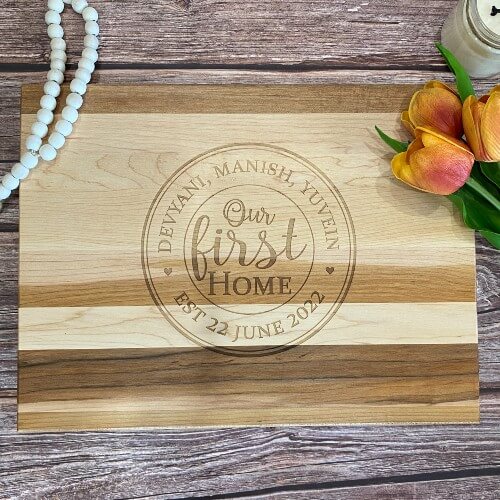 Personalized cutting boards with our bestselling design engraved.