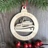 Personalized cruise ship ornament to celebrate a cruise vacation.