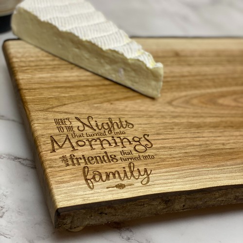 Engraved cheeseboards with this popular friends design make awesome gifts.