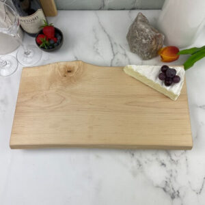 A maple serving board before it is engraved.